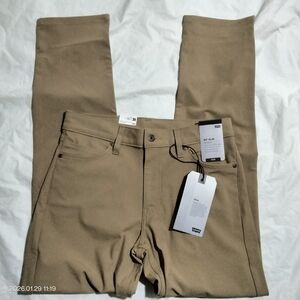 Levi's Men 511 Slim Tech Pants High Stretch Quick Dry UPF50+ Tan 30x32